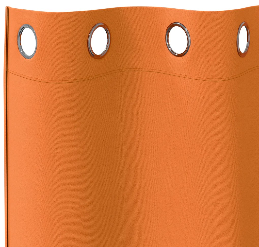 vidaXL Κουρτίνες 2 pcs Φωτεινό Πορτοκάλι 175 x 140 εκ. Πολυεστέρας