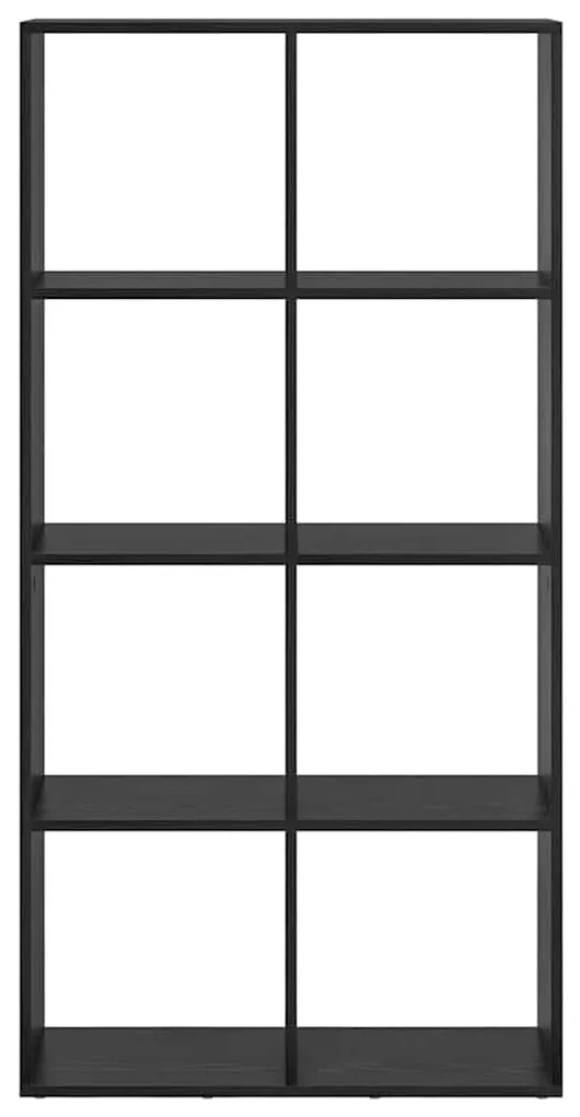 vidaXL Βιβλιοθήκη Μαύρη Οξυά 69,5 x 29 x 137,5 εκ Επεξεργασμένο ξύλο