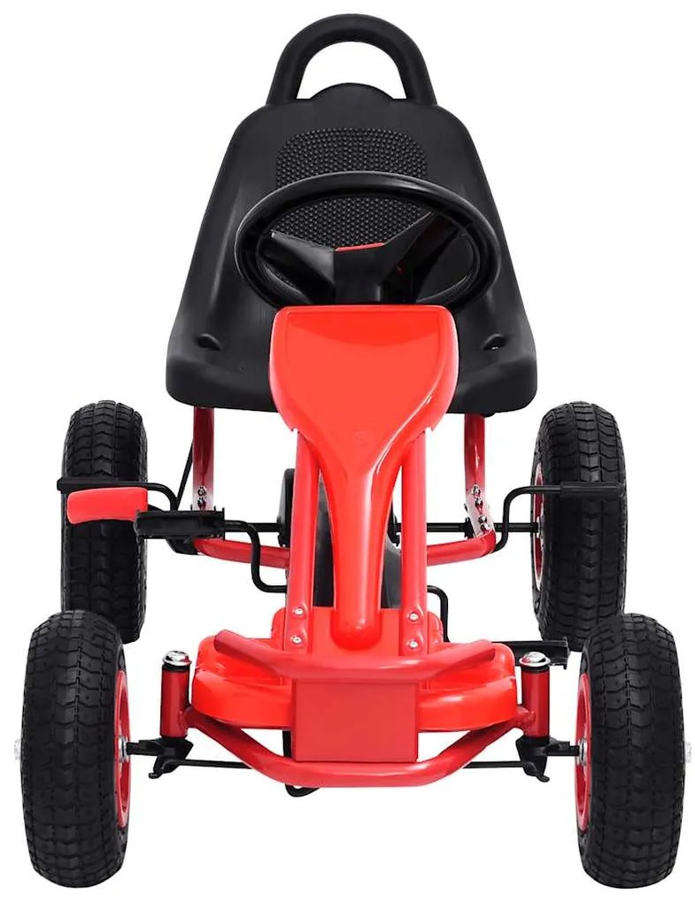 vidaXL Go Kart με Πετάλια και Λάστιχα Πεπιεσμένου Αέρα Κόκκινο