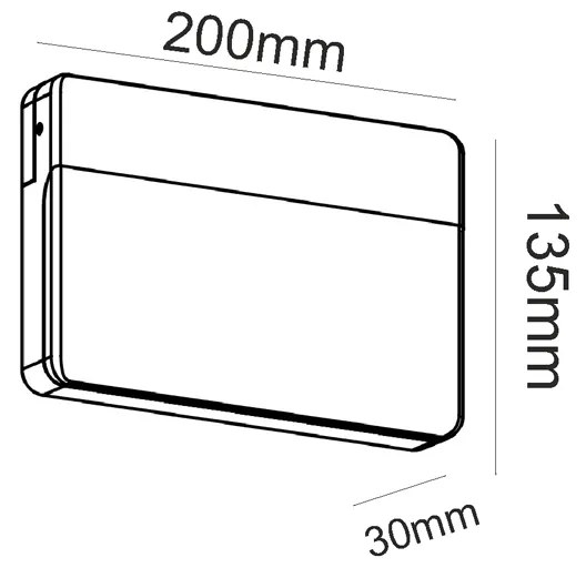 LED SMD WALL LUMINAIRE 13W 650LM 120° 230V AC 3.000K DARK GREY CRI80 IP65 30.000HRS - LG1329G - LG1329G