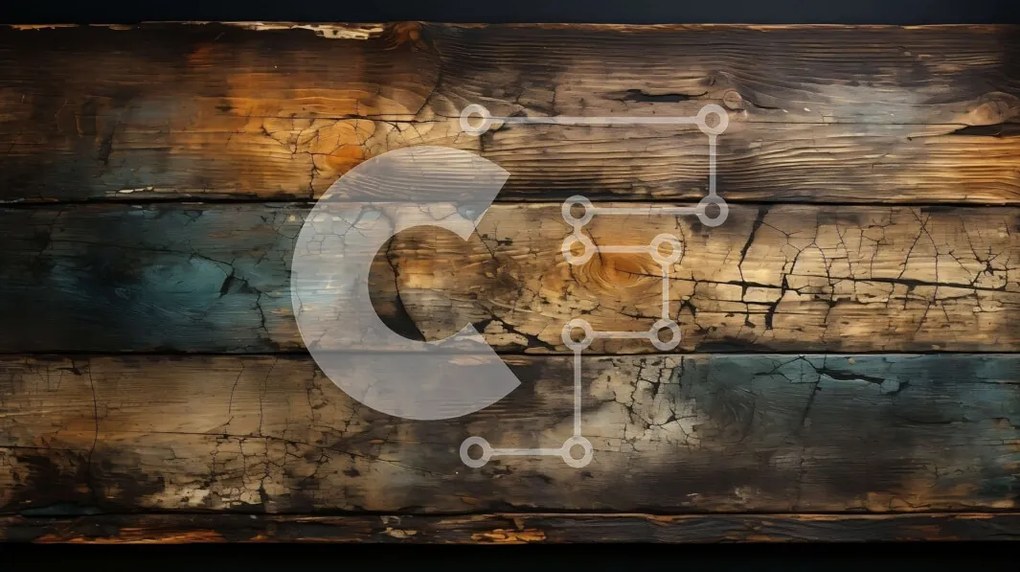 Intra Συλλεκτικό Ξύλινο Παζλ Plywood 4mm - Υφή Peeling Paint σε ξεπερασμένη ξύλινη σανίδα Σε Ξύλινο Κουτί - Διαστάσεις Puzzle: 10x10 cm – 25 κομμάτια