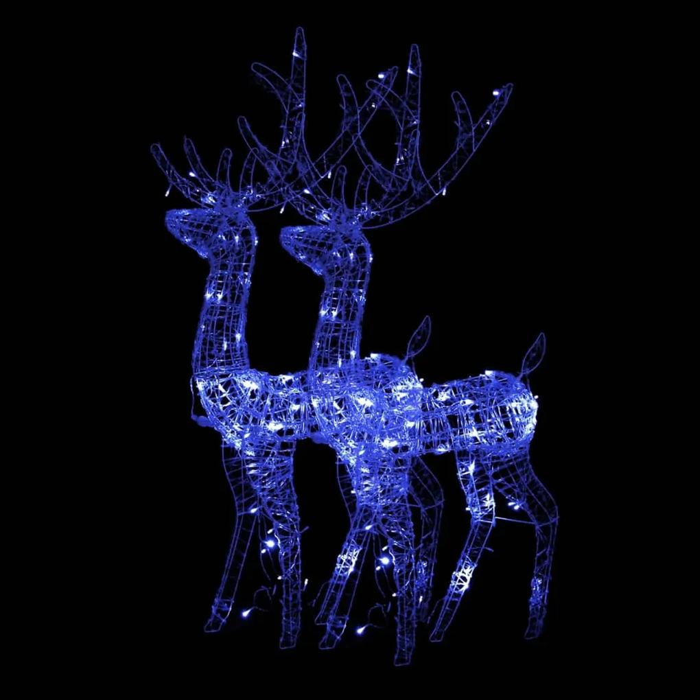 vidaXL Χριστουγεννιάτικοι Τάρανδοι 2 τεμ. Μπλε 120 εκ. Ακρυλικό