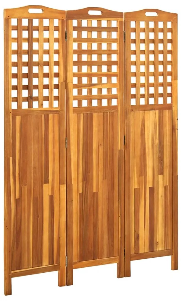 vidaXL Διαχωριστικό Δωματίου 3 Πάνελ 121x2x170 εκ. Μασίφ Ξύλο Ακακίας