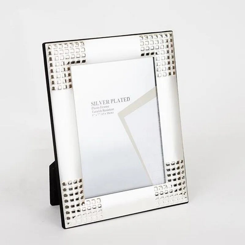 Κορνίζα Μεταλλική Επάργυρη 756-10024 13x18cm Silver Estheti Home Metal