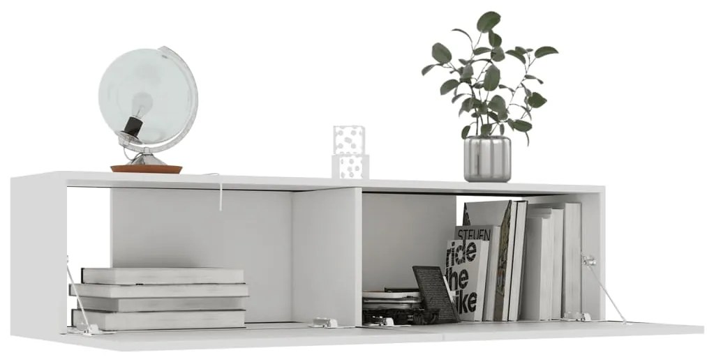 vidaXL Έπιπλο Τηλεόρασης Λευκό 120 x 30 x 30 εκ. από από Επεξ. Ξύλο