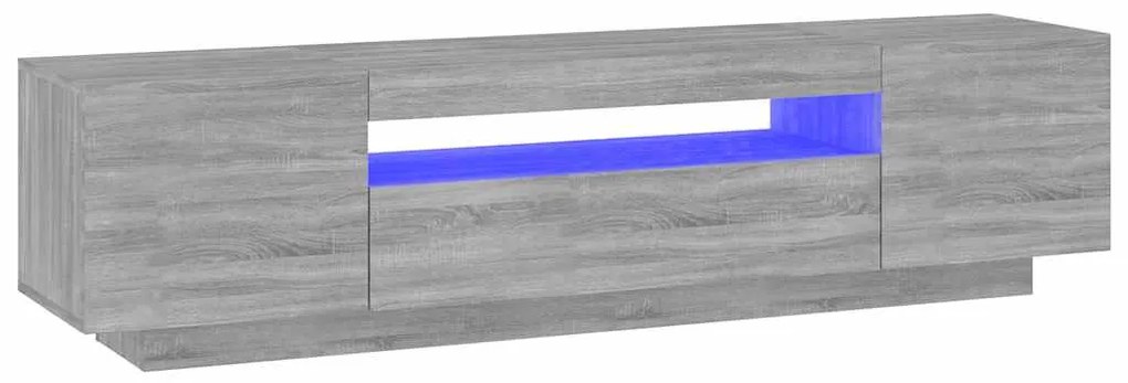 vidaXL Έπιπλο Τηλεόρασης με LED Γκρι Sonoma 160x35x40εκ.