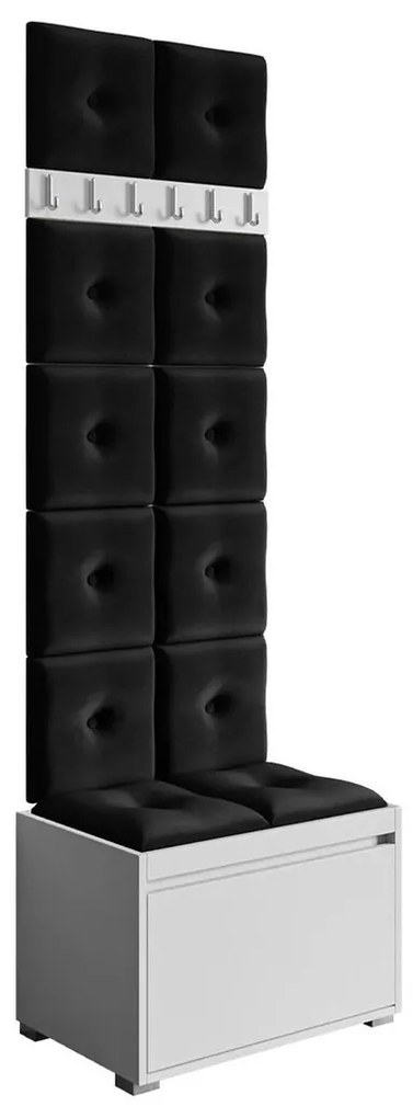 Σετ διαδρόμου Trenton 134 Άσπρο + Manila 18, 207x64x34cm, 16 kg, Ταπισερί, Πλαστικοποιημένη μοριοσανίδα, Τοίχου, Εντοιχισμένη | Epipla1.gr