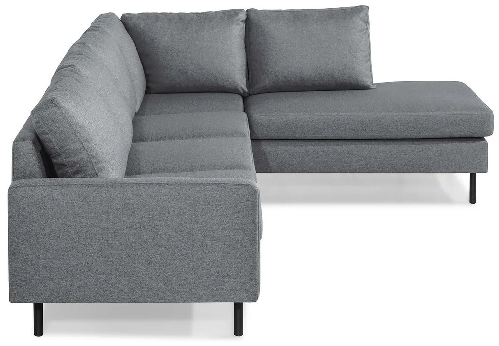 Γωνιακός Καναπές Seattle N100, Γκρι, 268x189x80cm, 87 kg, Πόδια: Μέταλλο | Epipla1.gr