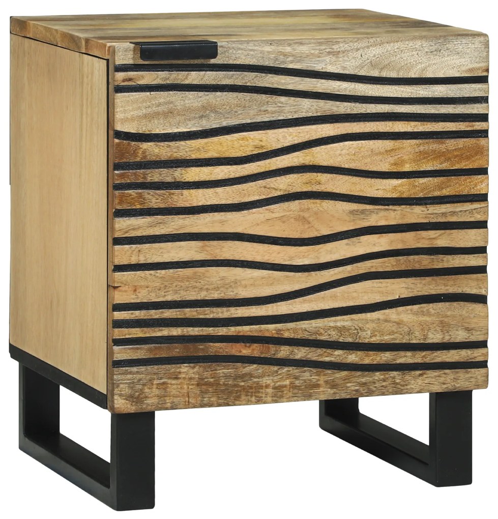 vidaXL Κομοδίνα - 2 κομμάτια, 40x33.5x46 εκ., Στερεό Ξύλο Μάνγκο