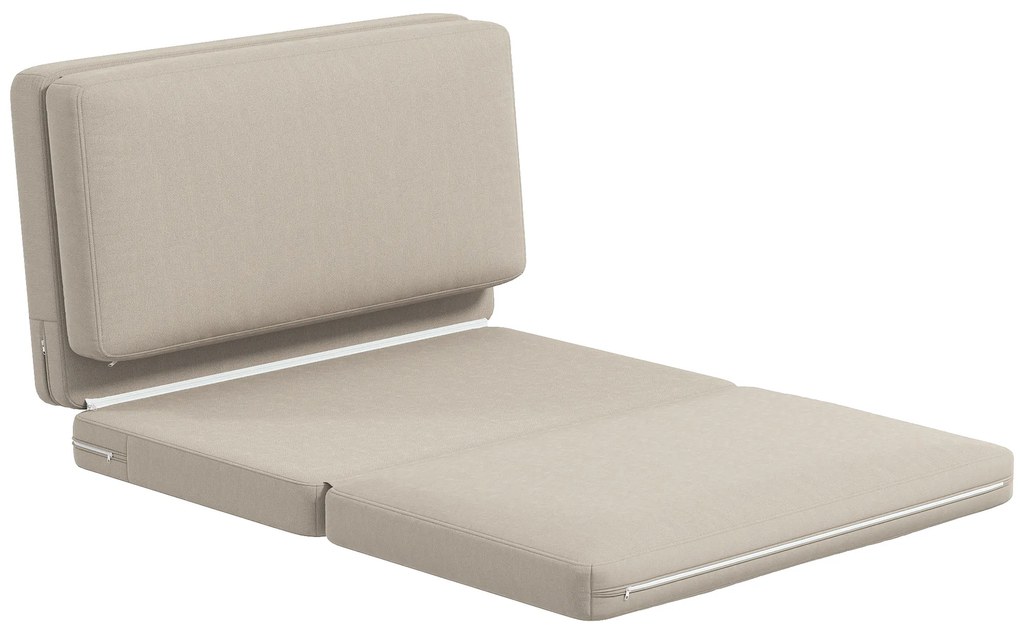HOMCOM Αναδιπλούμενος πολυθρόνας 2-σε-1, στρώμα επισκέπτη, χωριζόμενος, πλάτους 120 cm, Μπεζ
