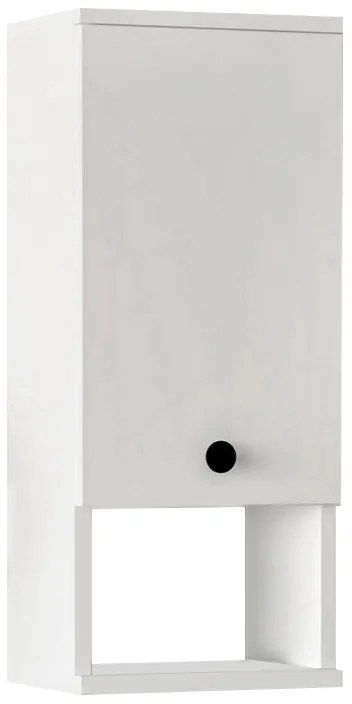 Ντουλάπι μπάνιου επιτοίχιο Mis Megapap χρώμα λευκό 30x21,8x71εκ.