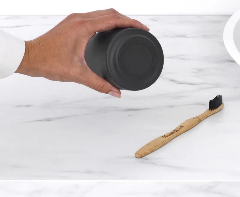 Brabantia MindSet υποδοχή οδοντόβουρτσας 1005684, Εύκολος καθαρισμός, Μεγάλο άνοιγμα, Ορυκτή επίστρωση, Σκούρο γκρι