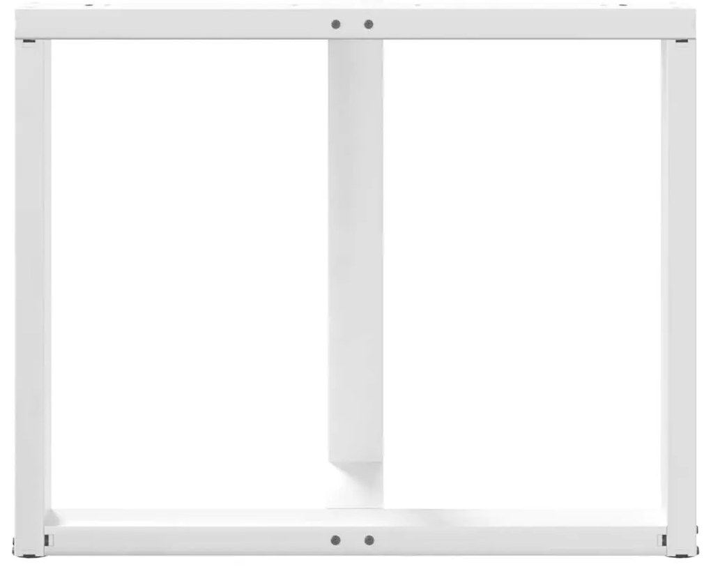 vidaXL Πόδια Τραπεζαρίας σε Σχήμα Τ, 2 τεμ. Λευκά 90x35x(72-73) εκ. Ατσάλι