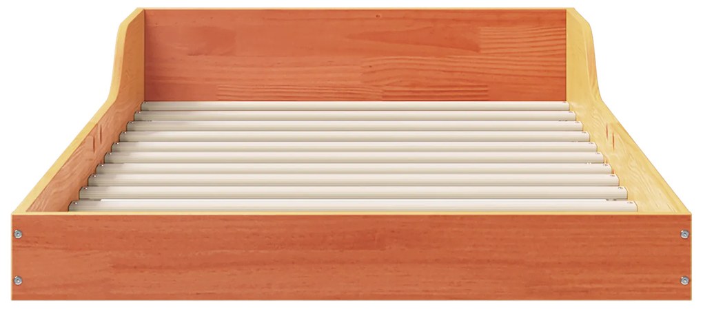 vidaXL Σκελετός Κρεβατιού Καφέ κεριού 100 x 220 cm Μασίφ ξύλο πεύκου