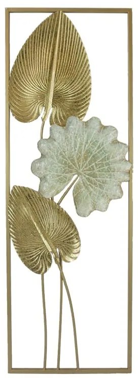 Διακοσμητικό τοίχου Tropana I Inart μέταλλο σε χρυσή και λευκή απόχρωση 31x2.5x90.2εκ 31x2.5x90.2 εκ.