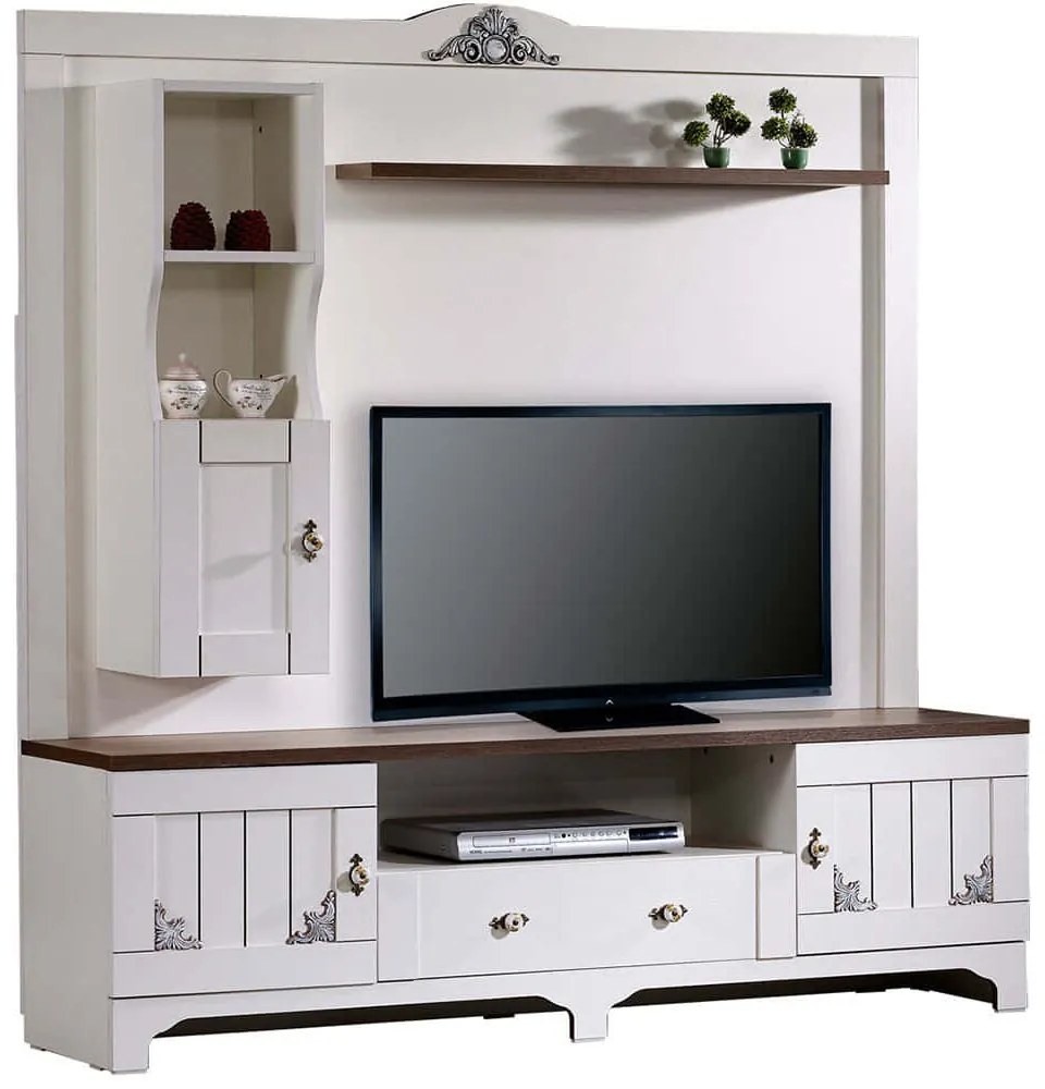 Σύνθεση Τηλεόρασης Gazel 801CMY3015 170x45x182cm White-Brown