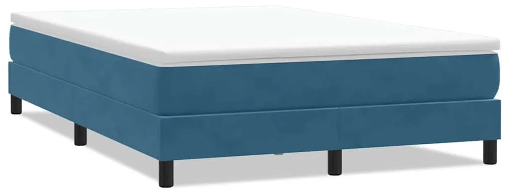 vidaXL Box Spring Κρεβάτι χωρίς στρώμα Σκούρο μπλε Βελούδινο