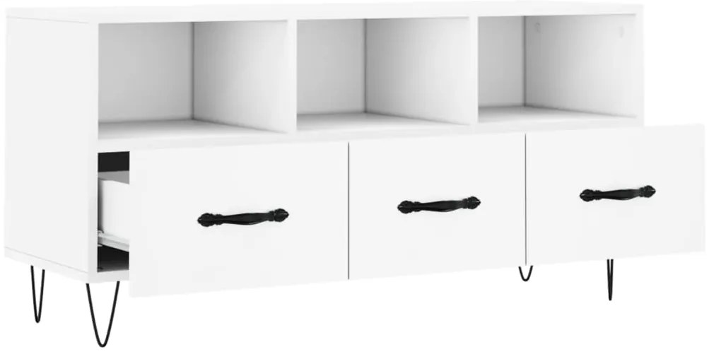 vidaXL Έπιπλο Τηλεόρασης Λευκό 102 x 36 x 50 εκ. από Επεξεργ. Ξύλο