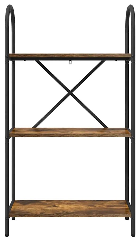 vidaXL Ράφι Βιβλίων Καπνιστή δρυς 60 x 30 x 109 εκ Επεξεργασμένο ξύλο