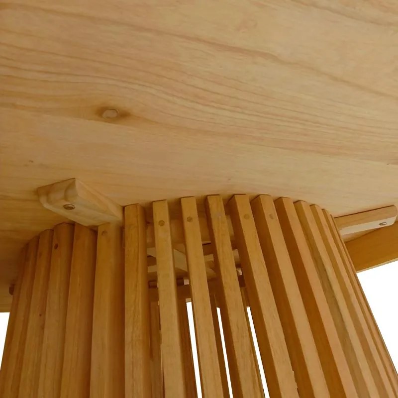 Τραπέζι Kenda mindi ξύλο σε φυσική απόχρωση Φ150x75εκ 150x150x75 εκ.