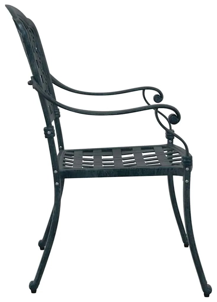 vidaXL Καρέκλα Κήπου 2 pcs Πράσινο 55 x 56.5 x 91εκ Αλουμίνιο