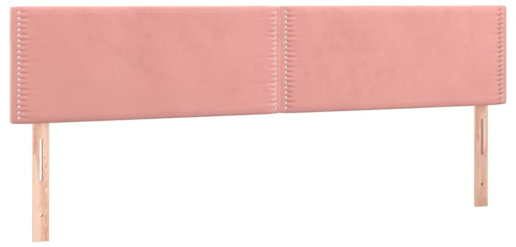 vidaXL Κρεβάτι Boxspring με Στρώμα Ροζ 120x190 εκ. Βελούδινο