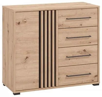 ΚΟΜΟΤΑ ASCALON 90 2K4F ARTISAN OAK-ΜΑΥΡΟ ΧΡΩΜΑ 93x40x82εκ 11013064