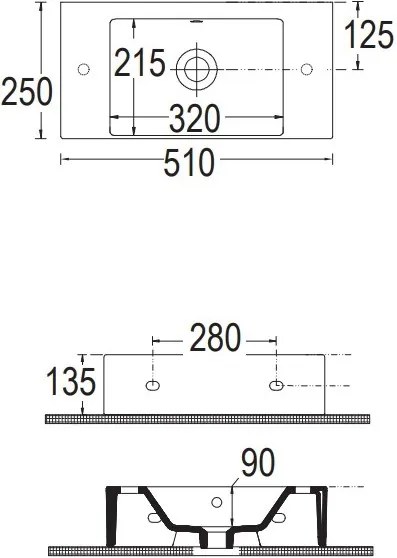 Νιπτήρας Bianco Ceramica Tetra N II