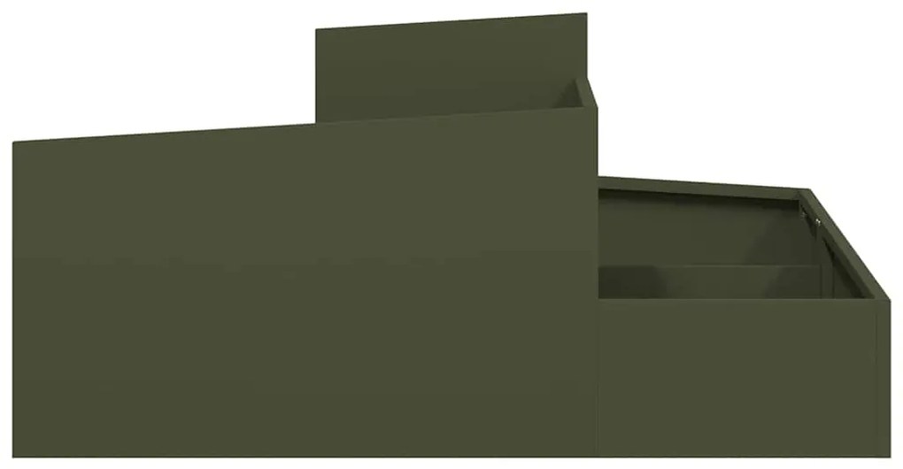 vidaXL Γλάστρα Κήπου Ελιά Πράσινη 100x100x50 εκ από Ατσάλι