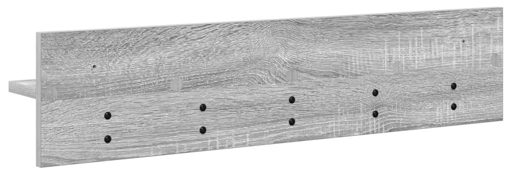 vidaXL Τοίχου Κρεμάστρα με ράφι Γκρι sonoma 80 x 10.5 x 18 εκ