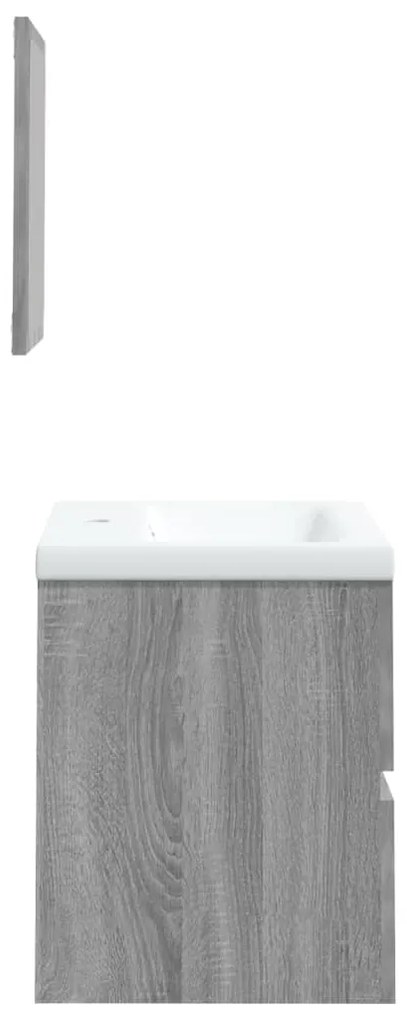 vidaXL Ντουλάπι Μπάνιου με Νιπτήρα και Καθρέφτη Γκρι Sonoma