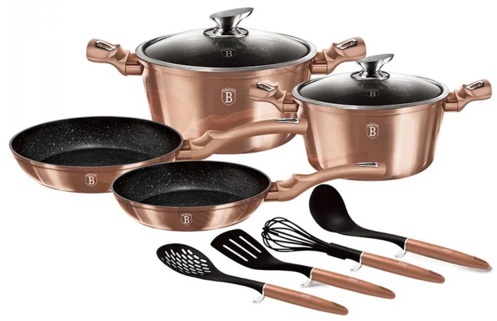 Σετ Μαγειρικής Berlinger Haus 10 τμχ Metallic Rose Gold BH-6142
