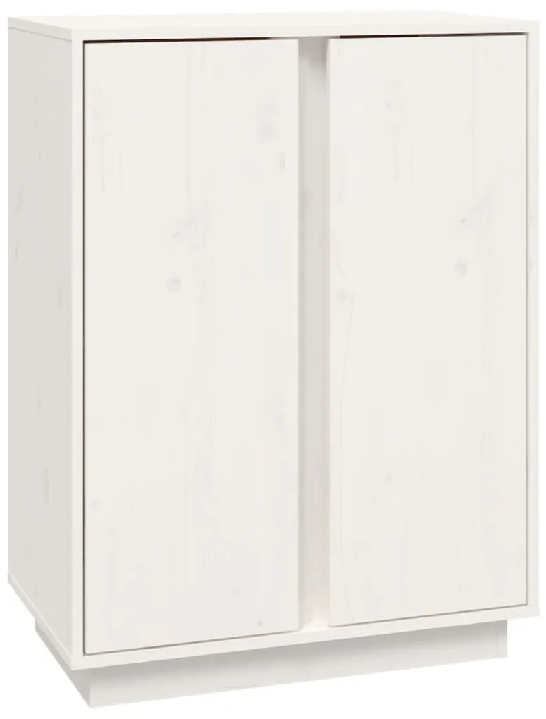 vidaXL Συρταριέρα Λευκή 60x35x80 εκ. από Μασίφ Ξύλο Πεύκου