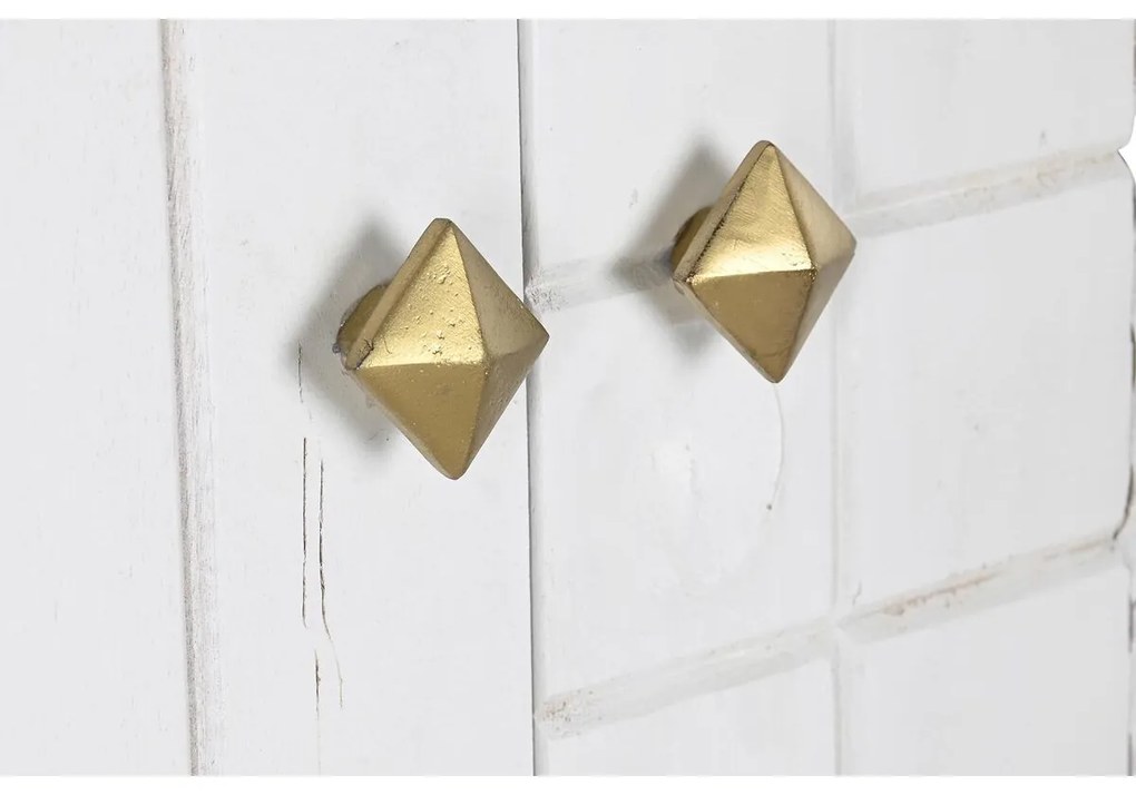 Σκευοθήκη DKD Home Decor Λευκό Χρυσό Μέταλλο Ξύλο από Μάνγκο 91 x 44 x 152 cm