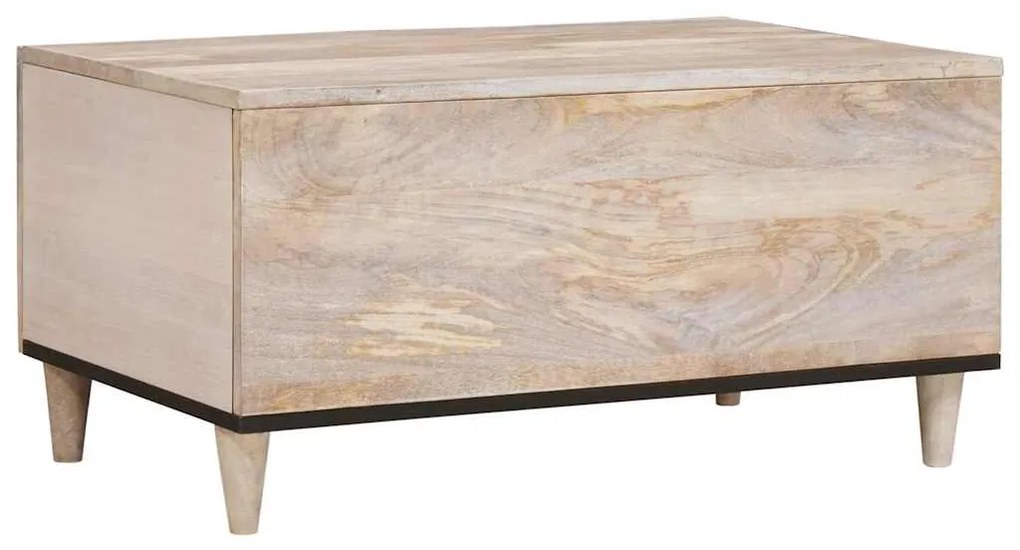 vidaXL Τραπεζάκι σαλονιού Μπεζ 80 x 50 x 40 cm Μασίφ ξύλο μάνγκο