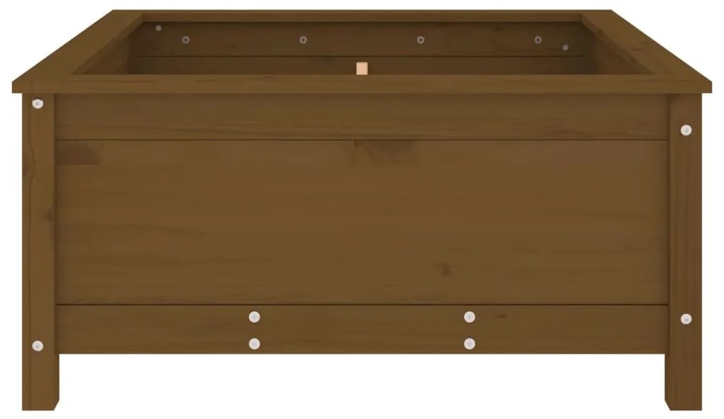 Ζαρντινιέρα Μελί 82,5 x 82,5 x 39 εκ. από Μασίφ Ξύλο Πεύκου - Καφέ
