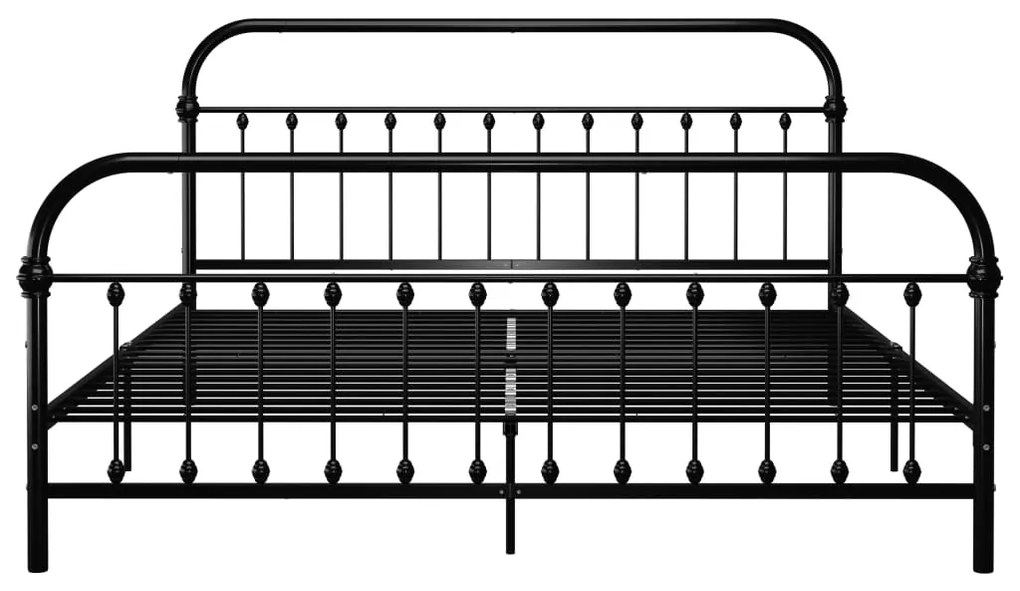 vidaXL Πλαίσιο Κρεβατιού Μαύρο 180 x 200 εκ. Μεταλλικό