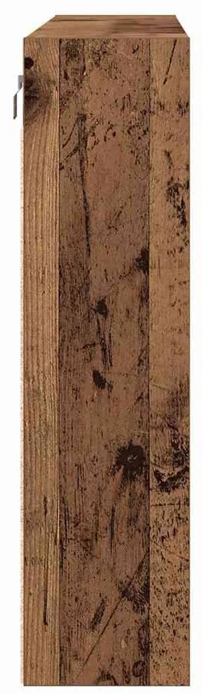 vidaXL Βιτρίνα με ράφι Παλιό ξύλο 100 x 15 x 58 cm Επεξεργασμένο ξύλο