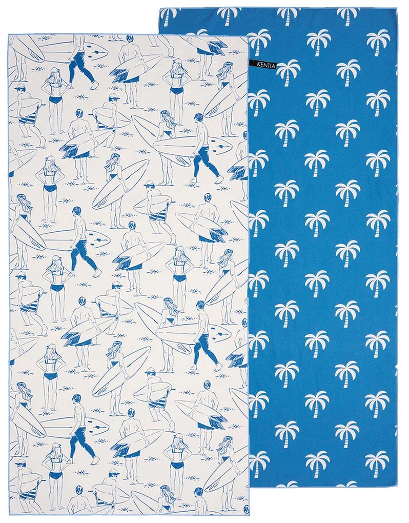 Πετσέτα Θαλάσσης Microfiber 2 Όψεων (80x160) Kentia Versus Resort 2511 190gsm