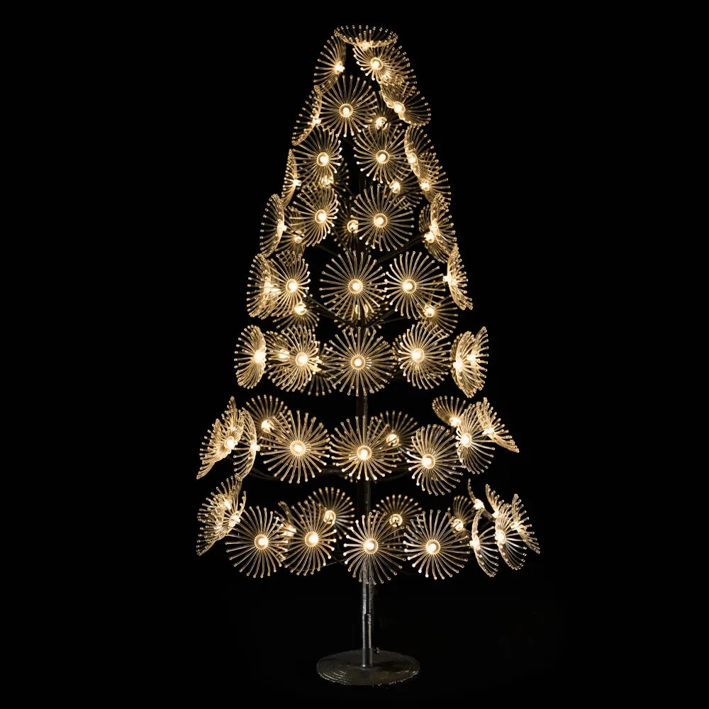 XMAS GLOW FLOWER 180 LED ΔΕΝΤΡΟ ΘΕΡΜΟ ΦΩΣ COPPER PVC H180cm