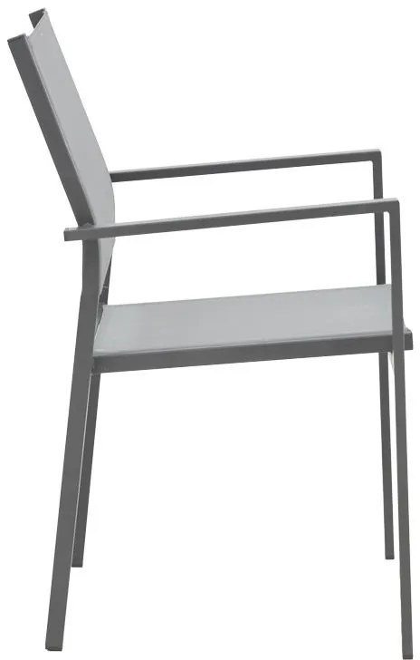 Τραπεζαρία Watson-Confidence σετ 3τεμ μέταλλο σε ανθρακί απόχρωση 70x70x70εκ 70x70x70 εκ.