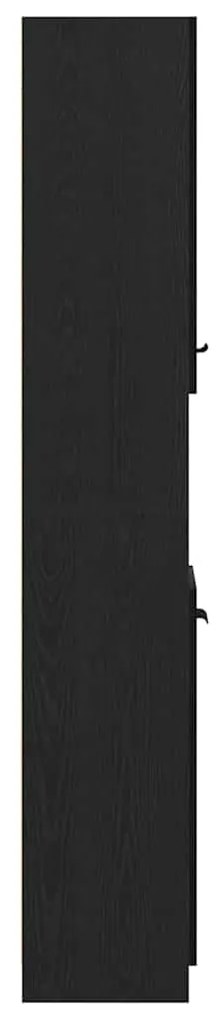 vidaXL Ντουλάπι Μπάνιου με ράφι με πόρτα Μαύρη δρυς 61 x 61 x 188.5 εκ