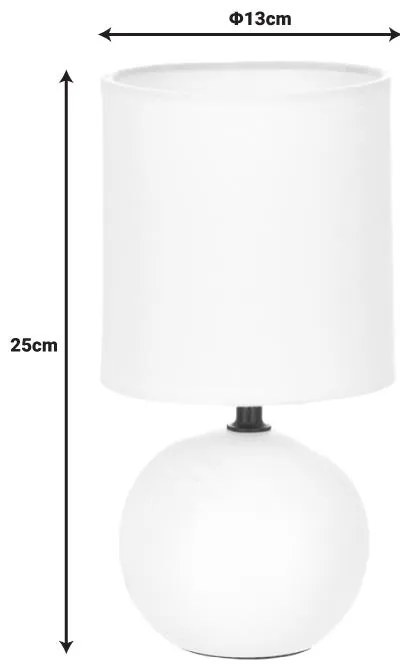 Επιτραπέζιο φωτιστικό PWL-1210 Ε14 60W κεραμικό λευκό Φ13x25εκ 13x13x25 εκ.