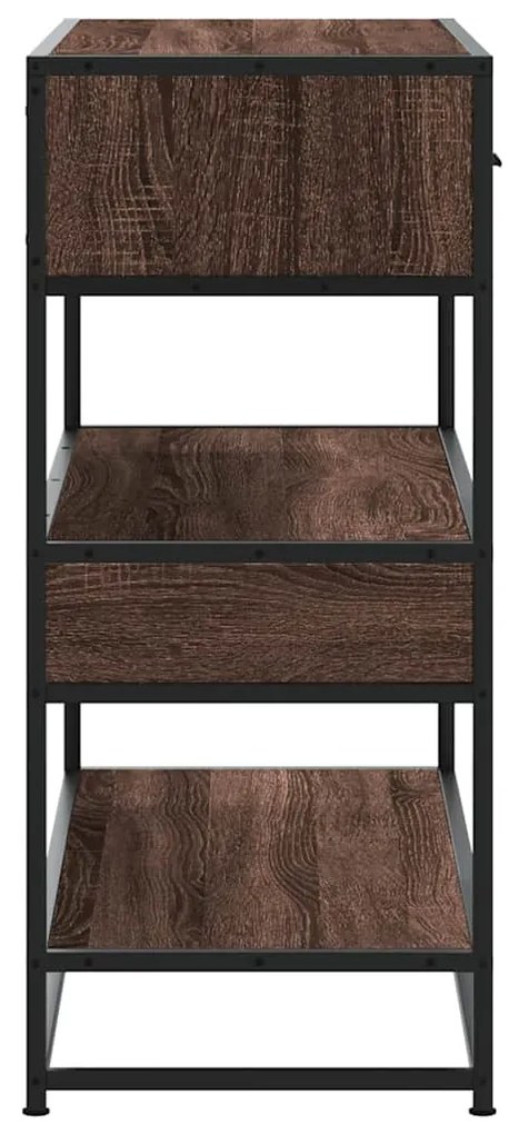 vidaXL Τραπέζι Κονσόλα Καφέ Δρυς 90x35x80 εκ. Επεξεργασμένο Ξύλο