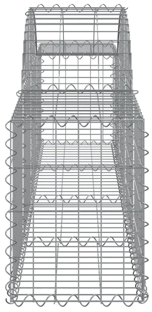 Συρματοκιβώτια Τοξωτά 30 τεμ. 200x30x40/60 εκ. Γαλβαν. Ατσάλι - Ασήμι