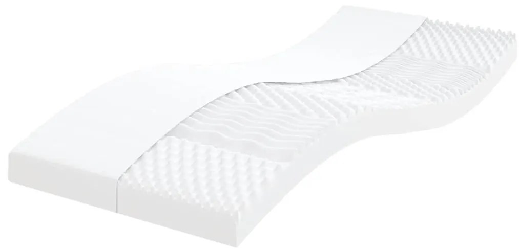 vidaXL Στρώμα Αφρού 7 Ζωνών Σκληρότητα 20 ILD Λευκό 80x210 εκ.