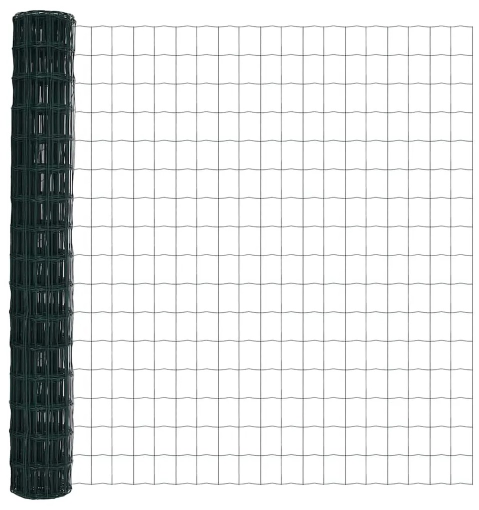 vidaXL Τεντώτο με στήριγμα Πράσινο 1,5 x 10 m Χάλυβας και PVC