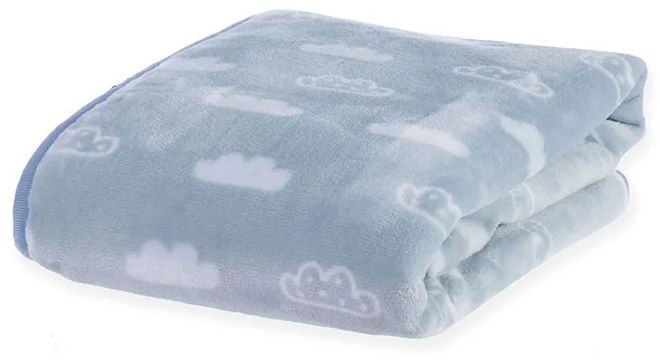 Βρεφική Κουβέρτα Αγκαλιάς Clouds Blue 75x100 Nef-Nef Homeware