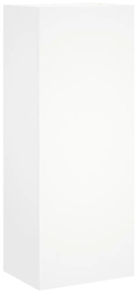 Έπιπλο Τοίχου Τηλεόρασης Λευκό 40,5x30x102 εκ. από Επεξ. Ξύλο - Λευκό
