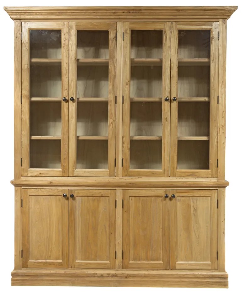 Artekko Βιτρίνα με ντουλάπι από ξύλο μασίφ (180x45x220)cm Artekko 617-0253